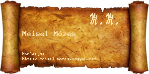 Meisel Mózes névjegykártya